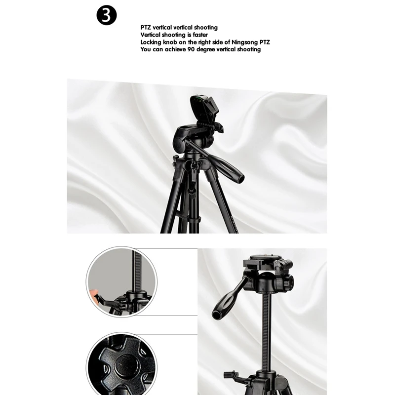 

DIGIPOD TR462 Tripod 1.57M Portable 1/4 PTZ Tripod for Cameras, Fishing Lights, Photography Lights, Projectors
