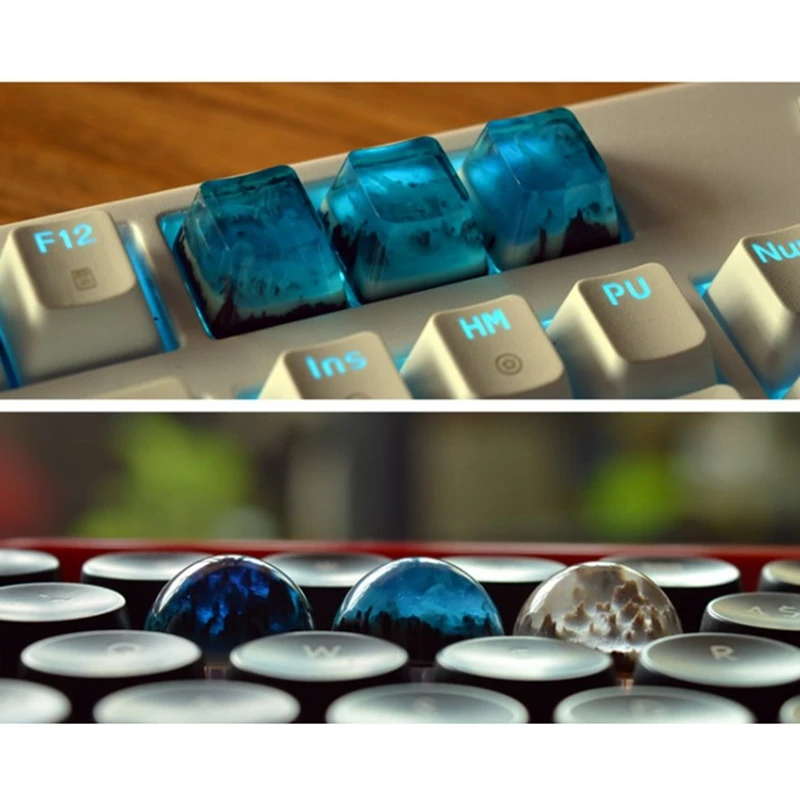 

1 pcs Hand-Made Resin Profile MX Switch Resin Keycaps, Suitable for Mechanical Keyboard Creative Resin Keycaps