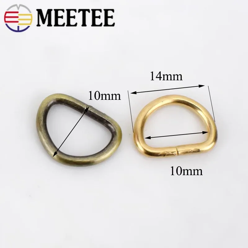 Meetee 100/300/500 шт. 10 мм D образное кольцо металлическая открывающаяся собачий ошейник