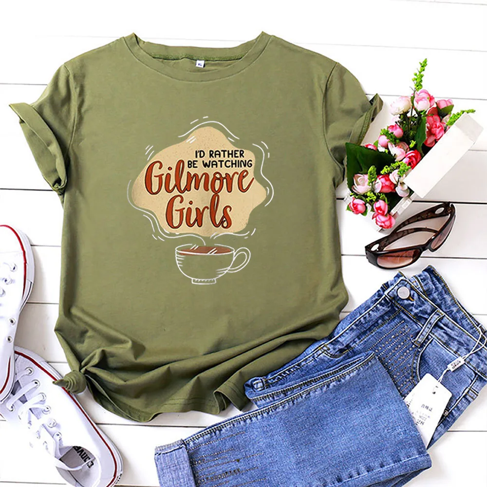 

Gilmore Girls Graphic T Shirts Women T-shirt Loose Camiseta Mujer O-neck Short Sleeve Tshirt Cotton Women Casual Tee Shirt Femme