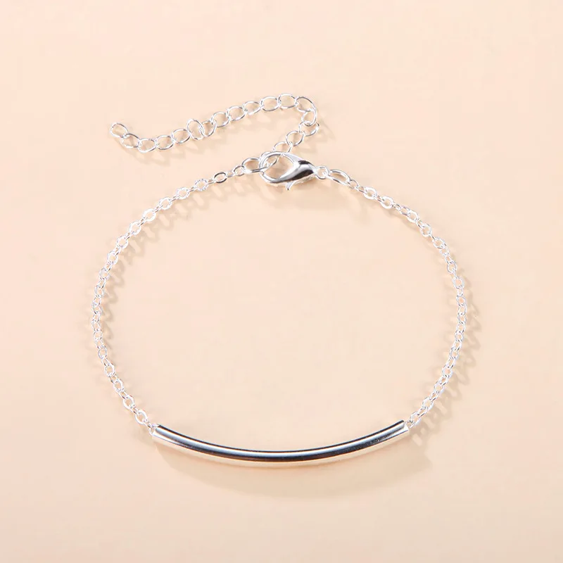 

Hot Sale Korean Fashion Simple Personality Hollow Tube Chain Bracelet For Women Girls Daily Bracelets Summer Jewelry Gifts