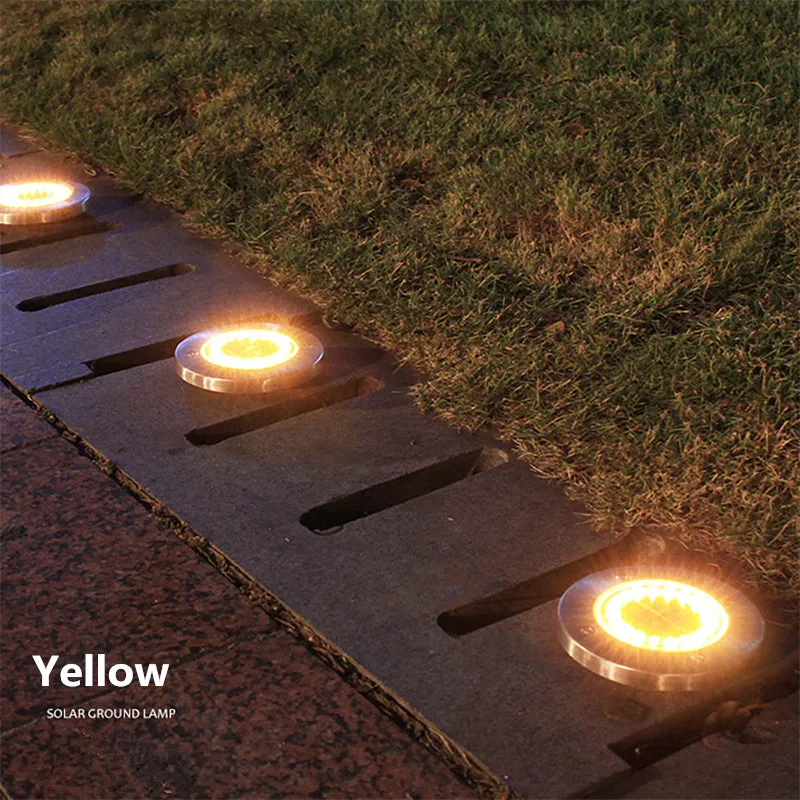 Напольный светильник на солнечной батарее водонепроницаемый садовый с 4/8/12/16/20
