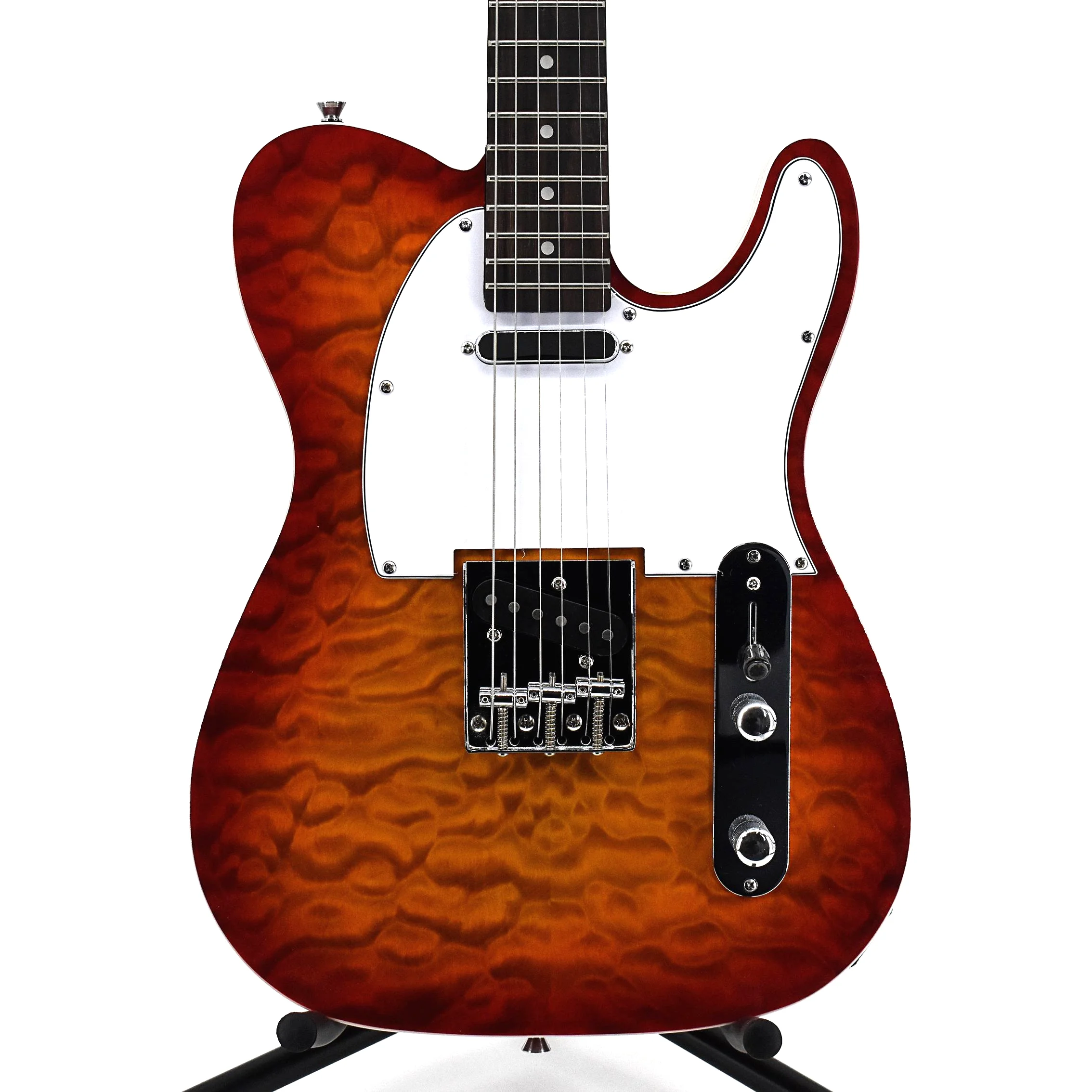 Классическая Tele Электрогитара ZLG стеганая Кленовая верхняя боди ясеня жареная