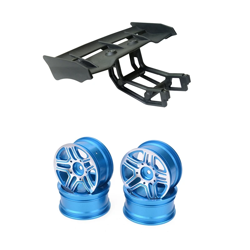 

1X заднее крыло для XLF X03 фото и 4 шт 1/10 на Tourning Автомобильная металлическая ступица обода колеса для MN86S MN86 HPI HSP Losi LRP Blue