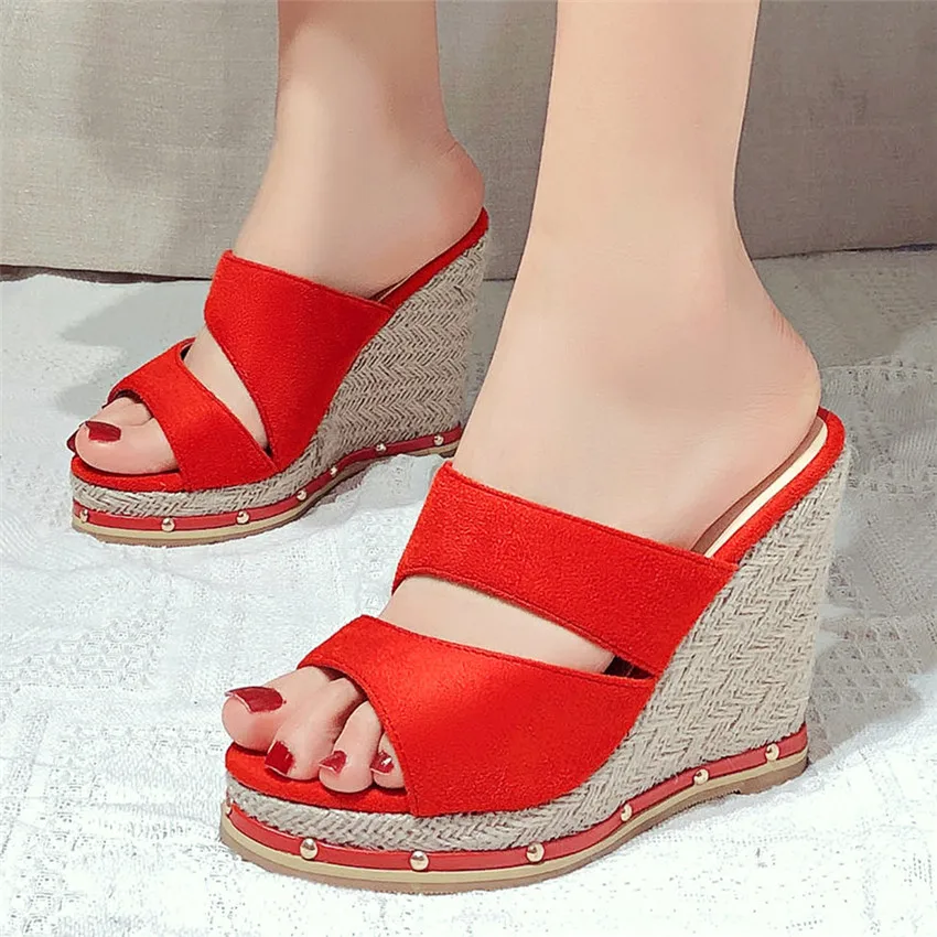 Platform Sandals High Heels Women Shoes Wedges Gladiator Woman Plus Size 34 - 40 41 42 43 44 45 46 47 48 49 50 | Обувь