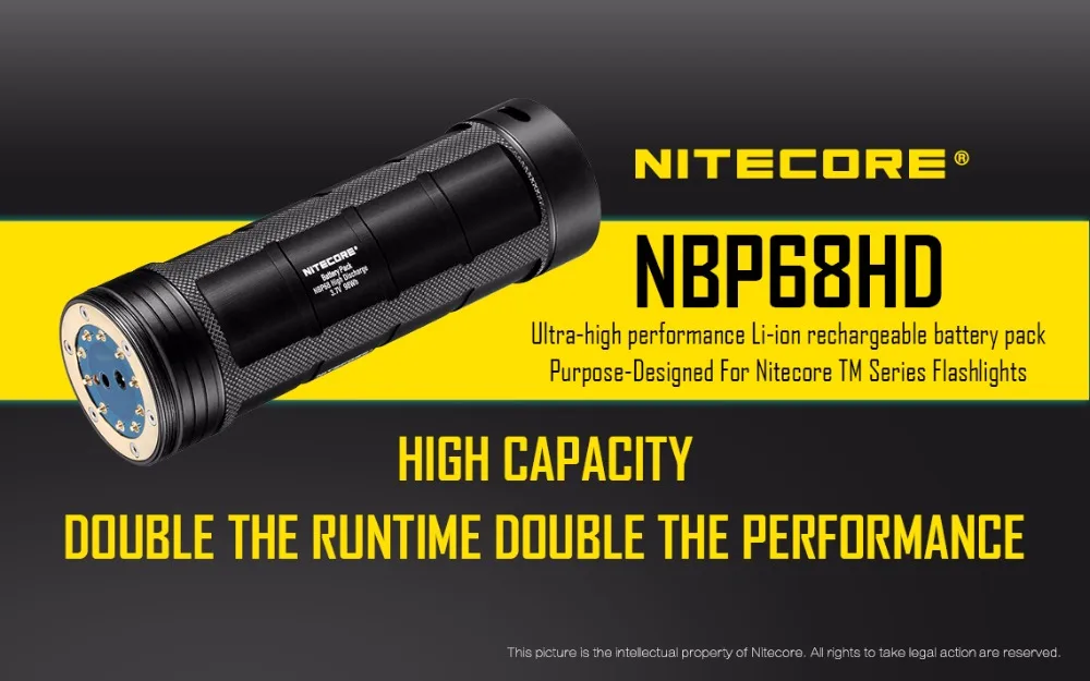 Batttery пакет NITECORE NBP68HD 4*8 встроенных 3400 мАч 18650 батареи для TM15 TM26 TM36 TM28