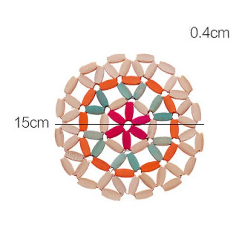 Бамбуковый Коврик для чашки круглая полая изоляция подставка кофе чая горячая