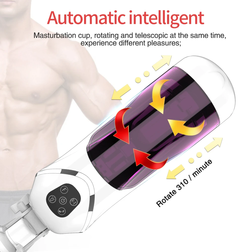 Полностью автоматический вращающийся Телескопический Мужской мастурбатор