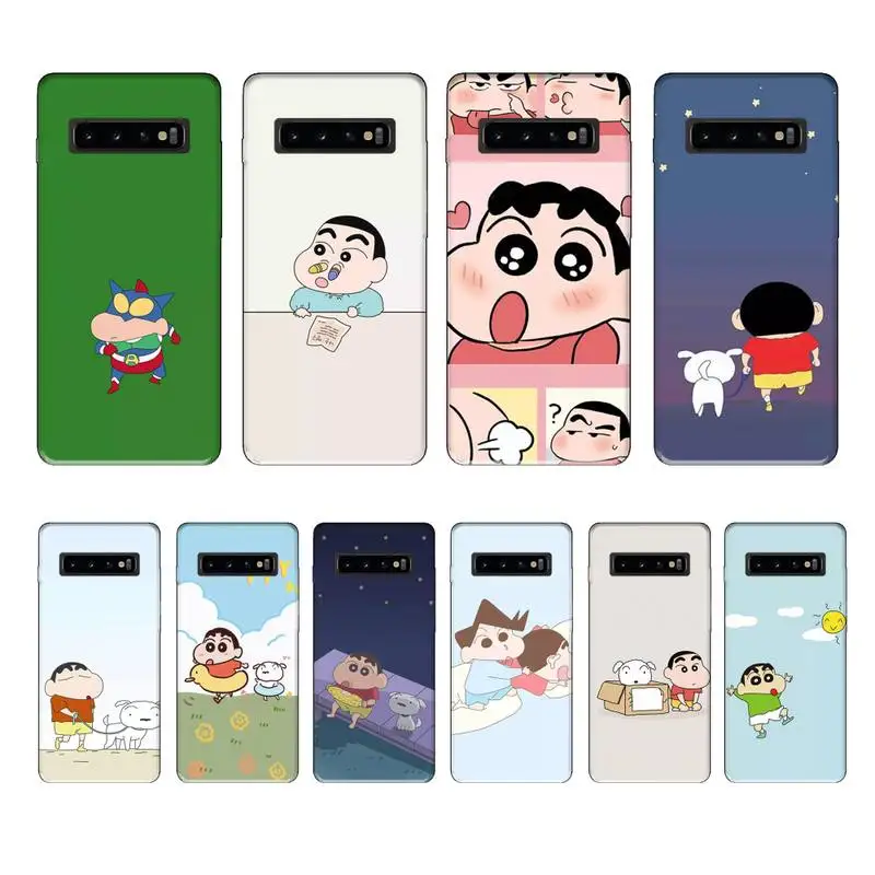 Роскошный брендовый чехол с рисунком японского Crayon Shin chan для samsung galaxy S8 S9 S10e S20 PLUS J6