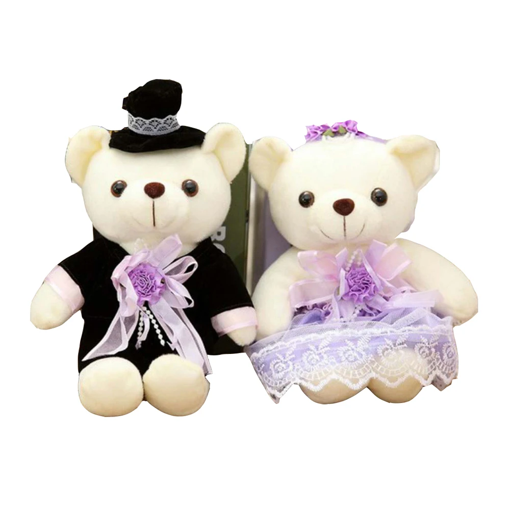 

Bear Couple Wedding Children Doll Plush Stuffed Toy For Wedding Baby Gift