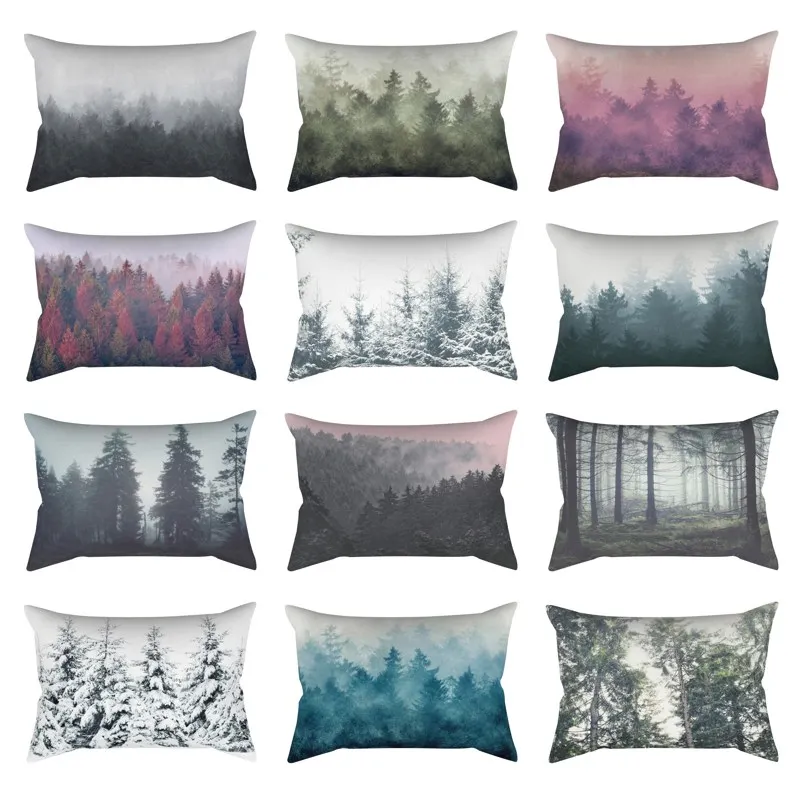 

Nordic Landscape Cushion Cover Home Decor 30x50 Rectangle Throw Pillow Cover For Sofa Living Room Decorative Pillows Case Cojine