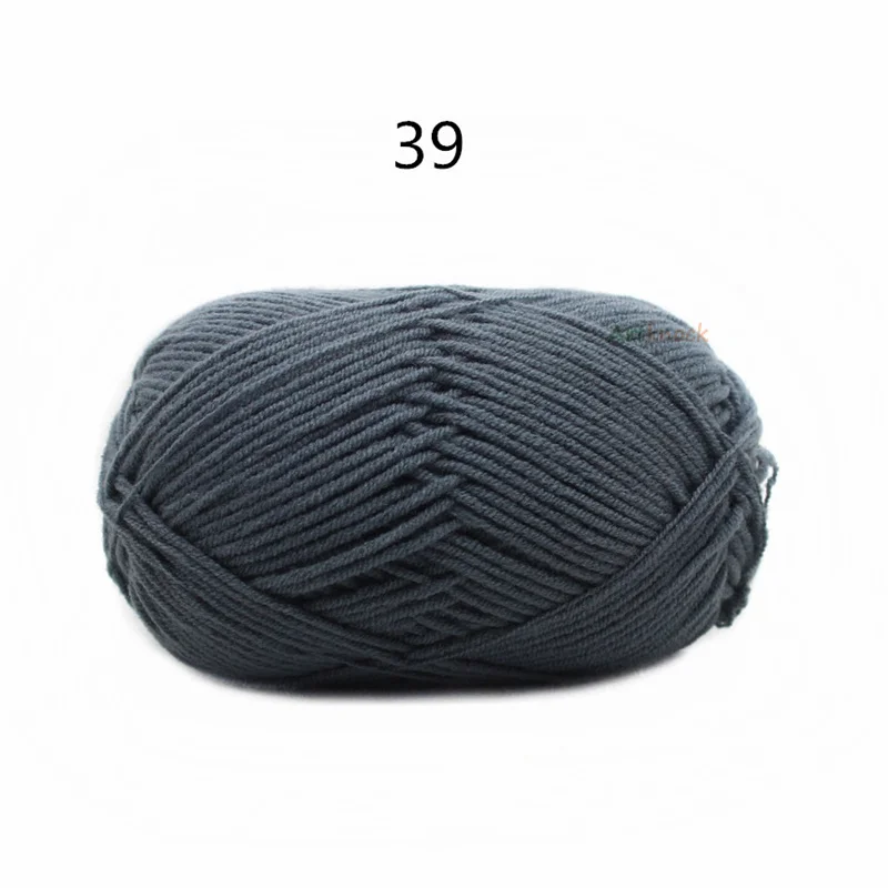 39 30pcs 30 шт. пряжа для вязания крючком 3 мм хлопчатобумажная пряжа Смешанная Ручная Пряжа 4 слоя - Цвет: 39 30pcs