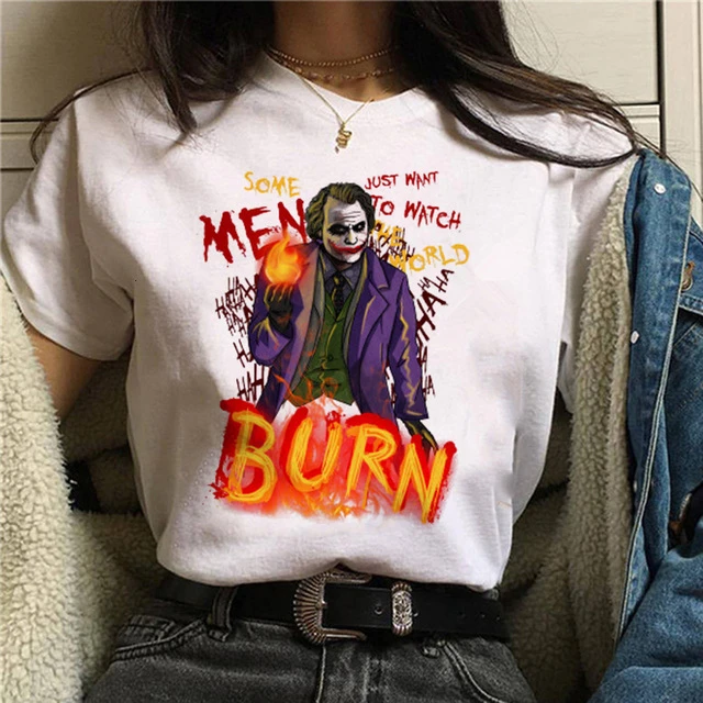 Funny Joker Joaquin Phoenix T Shirt 2021 New White Men Women Casual Homme Cool Antihero Tshirt Streetwear Clothes