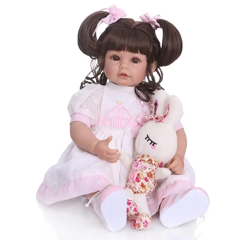 22 &quotreborn baby girl реалистичные силиконовые виниловые конечности reborn Doll для ребенка