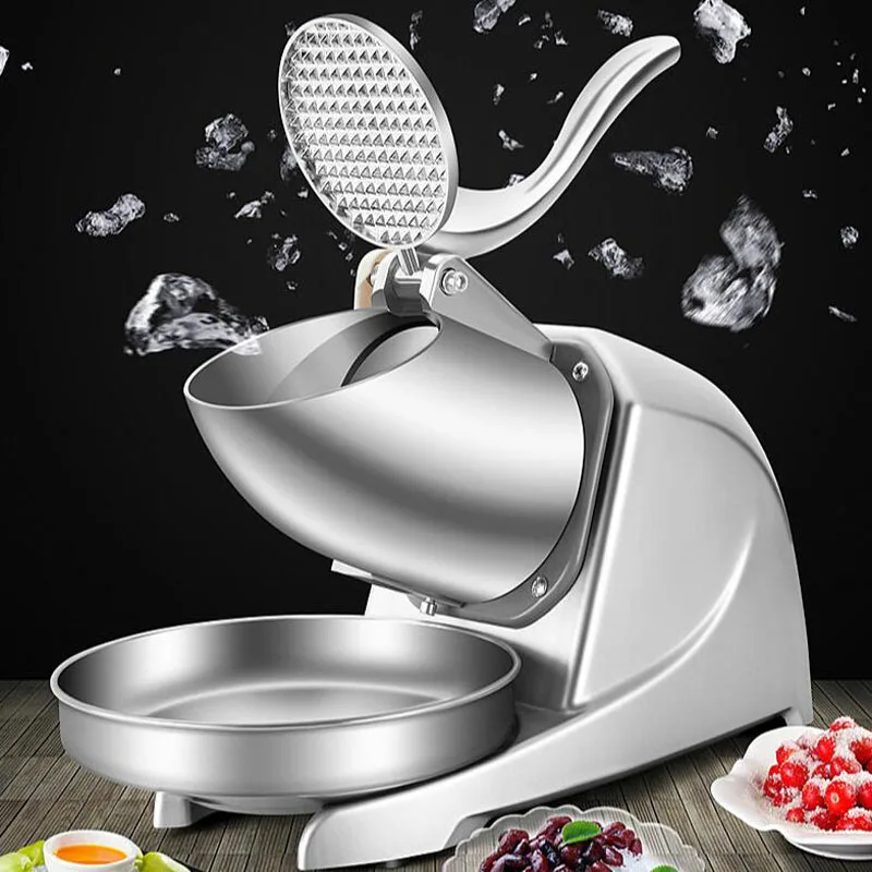 

Stainless steel ice crusher electric shaved ice machine commercial snowflake shaved ice machine home hotel restaurant