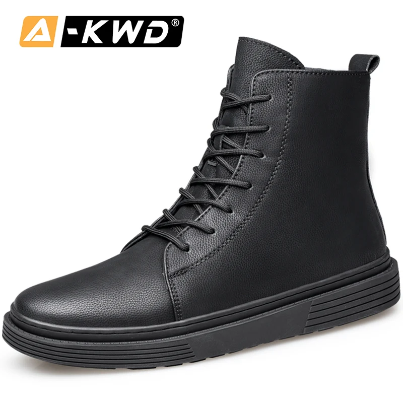 2019 Мужская обувь из натуральной кожи Сезон Зима Bottes Femmes Chaussures Hiver Homme теплая