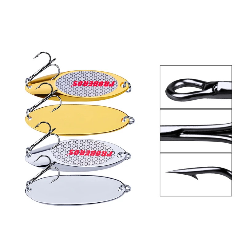 1 Pcs Hot Sale 3g-60g Metal Spinner Spoon Trout Fishing Lure Hard Bait Paillette Artificial Bait Small Hard Sequins Spinner