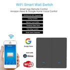 Умный переключатель Tuya WiFi Smart LifeTuya APP EUUK выключатель света работа с Alexa Google Home 1 2 3 настенный переключатель Голосовое управление