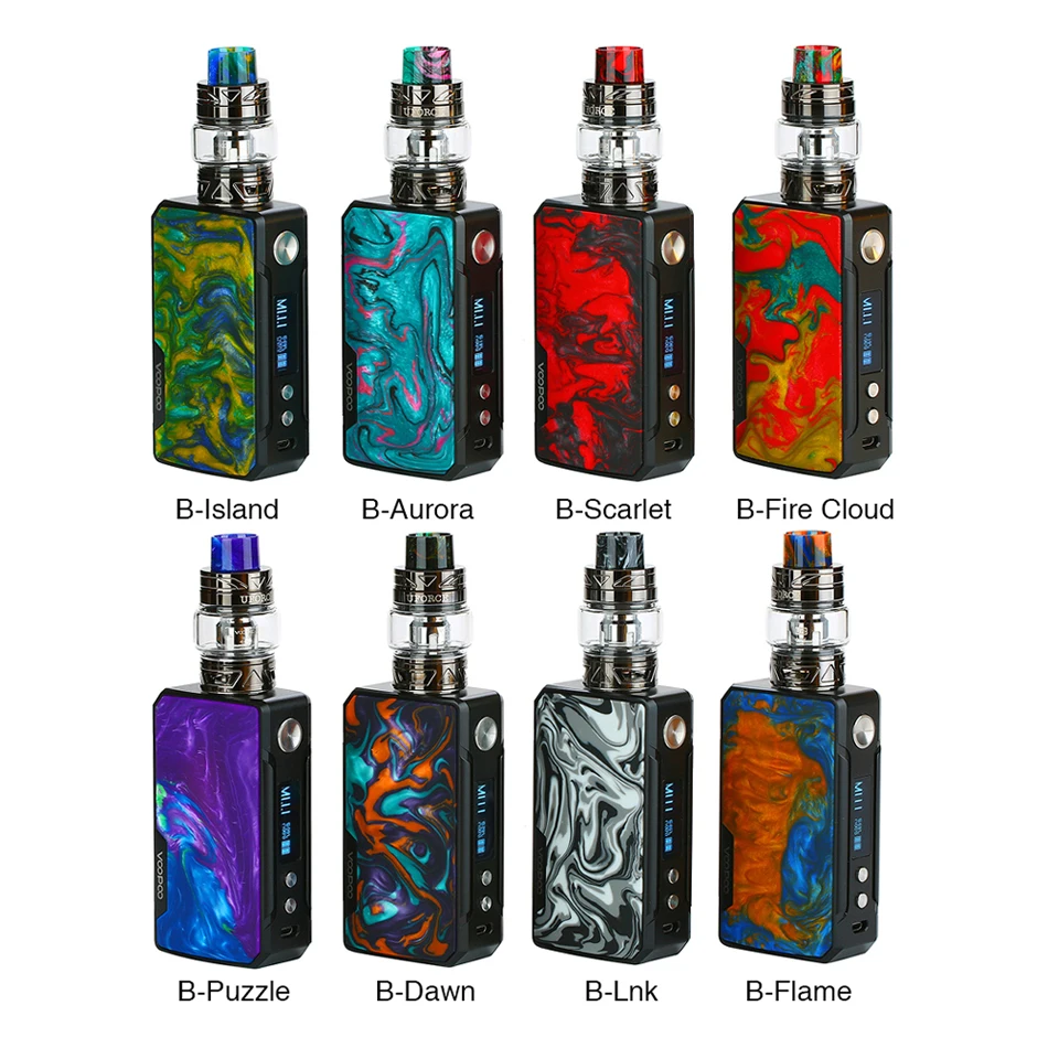 Набор электронных сигарет Voopoo Drag 2 Kit испаритель Vape Box Mod 177W электронная сигарета