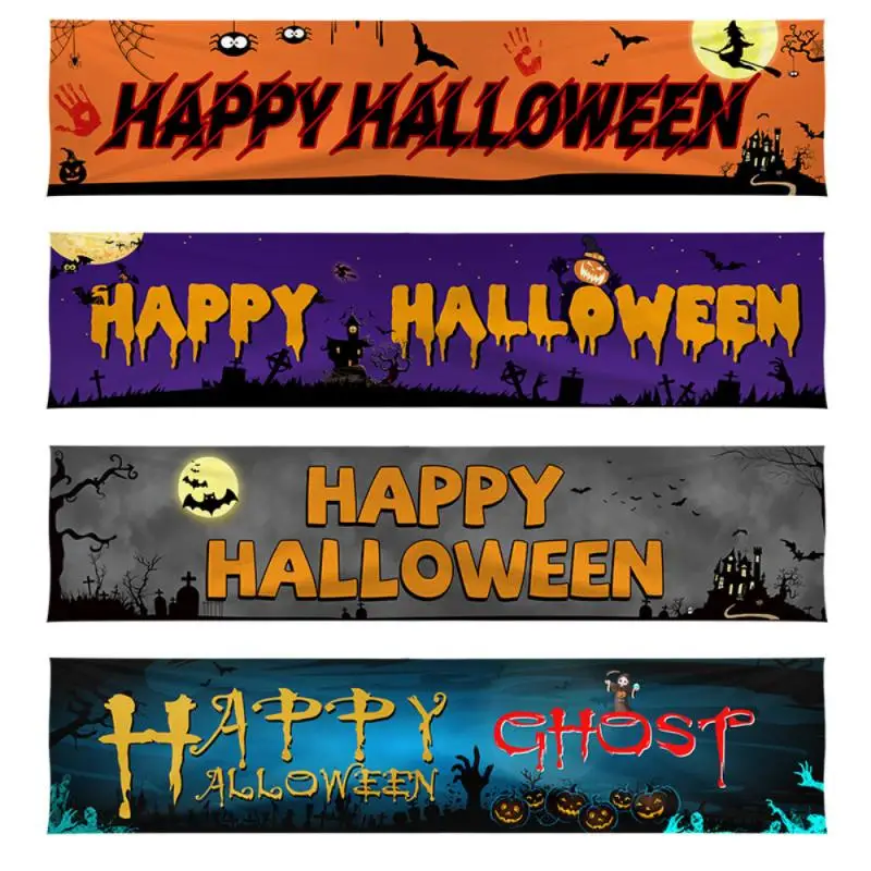 

Наружный баннер на Хэллоуин, праздничное украшение для вечевечерние НКИ на Хэллоуин для входной двери или дома, украшения для крыльца, знак...
