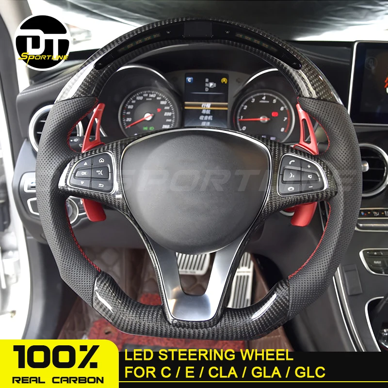 Светодиодный рулевого колеса для гонки экран дисплея углеродное волокно руль MB