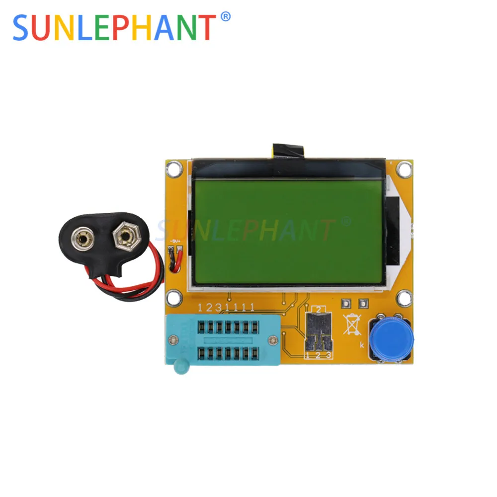 Цифровой тестер транзисторов MOSFET/JFET/PNP/NPN L/C/R ЖК дисплей 128*64 9 В с подсветкой