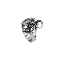 retro animal lizard shape ring alloy material ring trend male 2021 latest fashion hip hop style jewelry selection direct sales