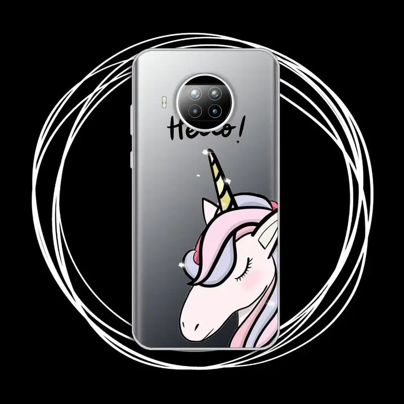 

unicorn Cute rainbow cartoon Phone Case Transparent for Xiaomi Redmi note 10 t 8 9 pro lite 11