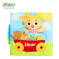 jollybaby early eduaction play house soft cloth book with cute doll for toddler playing learning