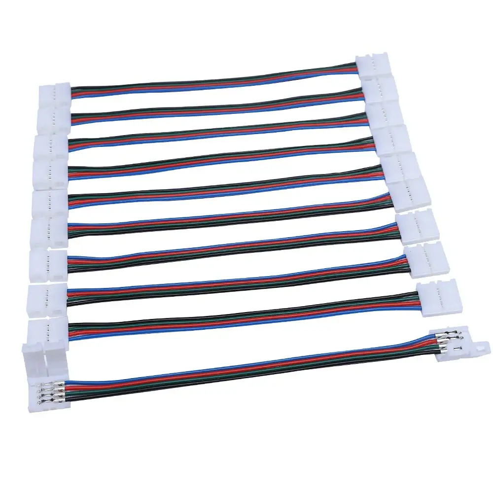 5050 RGB светодиодные ленты Разъем 4 pin полосы света разъем адаптера 10 мм 4Pin в полоску
