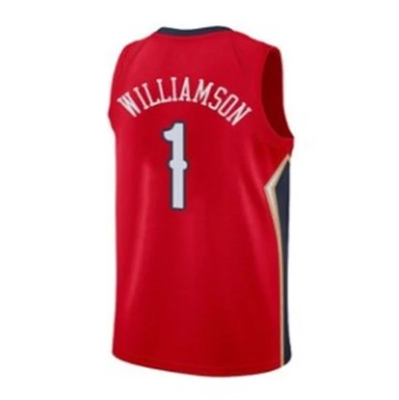 

Mens American Basketball Jerseys Clothes European Size Zion Williamson Pelicans #1fashion T Shirts Cotton Tops Off White