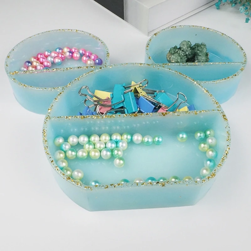 

Crystal Epoxy Resin Mold Jewelry Storage Container Box Tray Silicone Mould DIY Crafts Decorations Ornaments Casting Tool