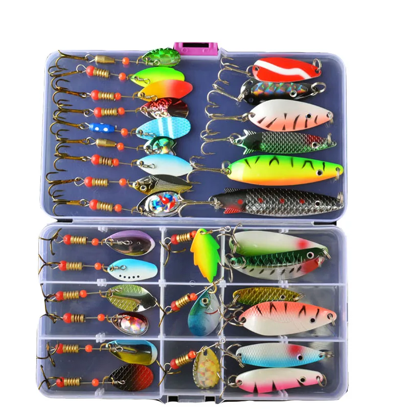 Colorful Spoon Fishing Lure Set Spinner 2-10g Trout Pike Metal Bait Kit Crankbait Fresh/Salt Water Isca Artificial Pesca Tackle