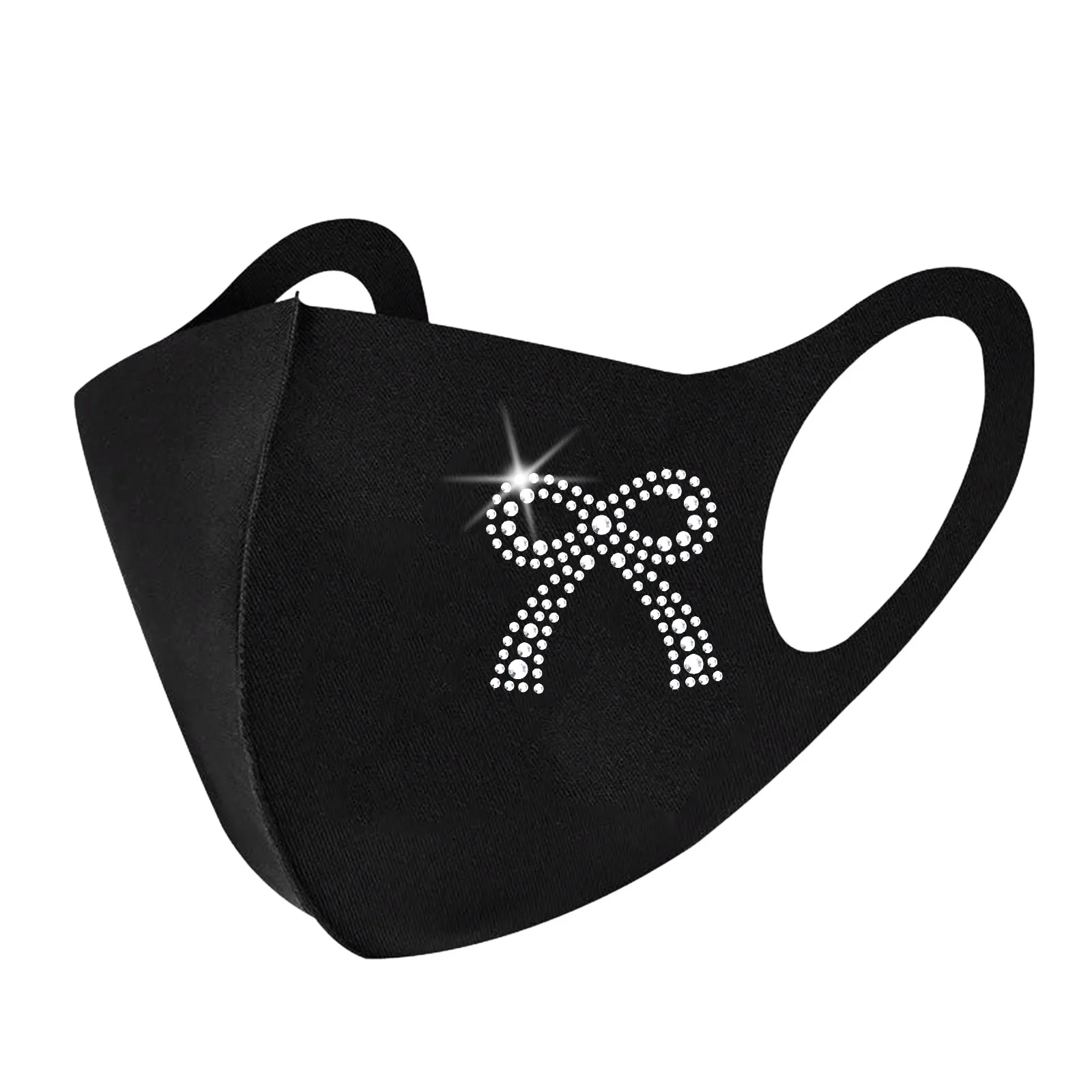 

Adult Mask Fashionable Reuseable Flash Rhinestone Mask Breathable Outdoor Protection Antidust Mouth Caps Christmas Dcoration