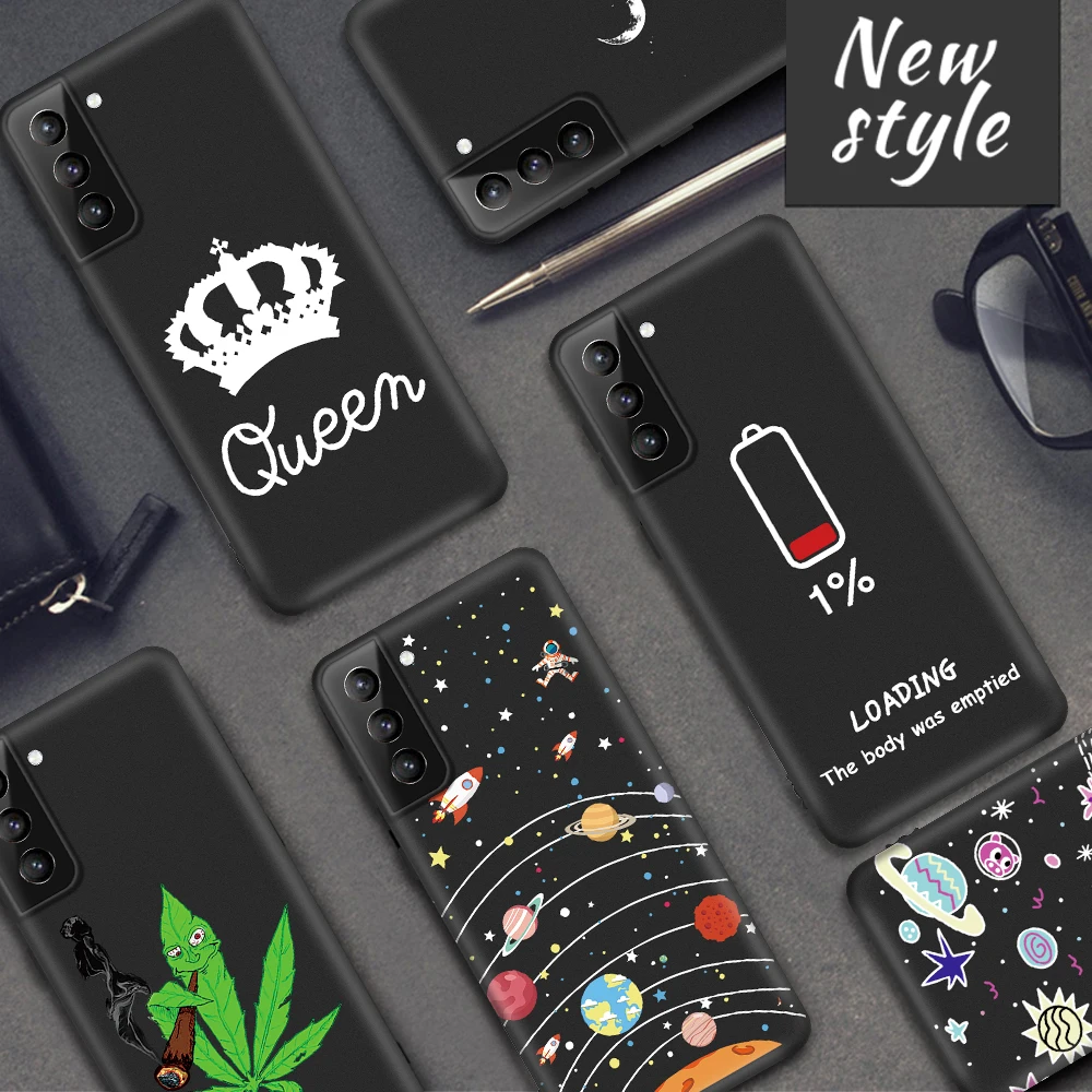 Силиконовый чехол с узором для Samsung Galaxy S21 Ultra Plus A42 M31 M31S S20 FE влюбленных звезда луна