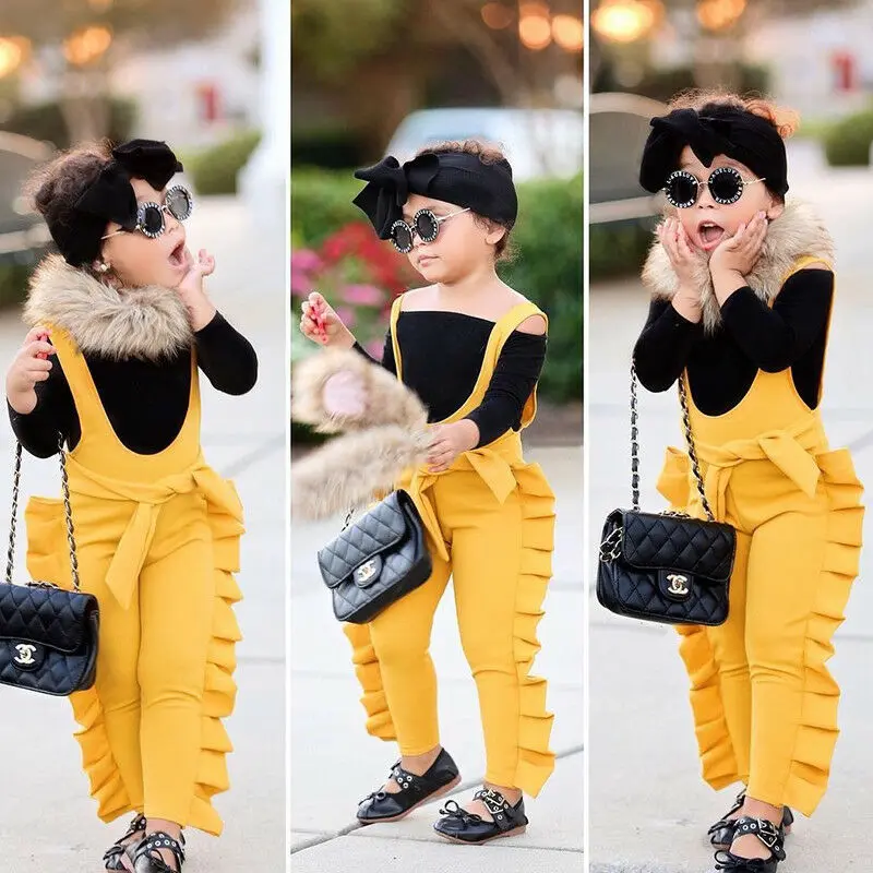 Новый детский комбинезон Pudcoco с оборками для маленьких девочек хлопковые