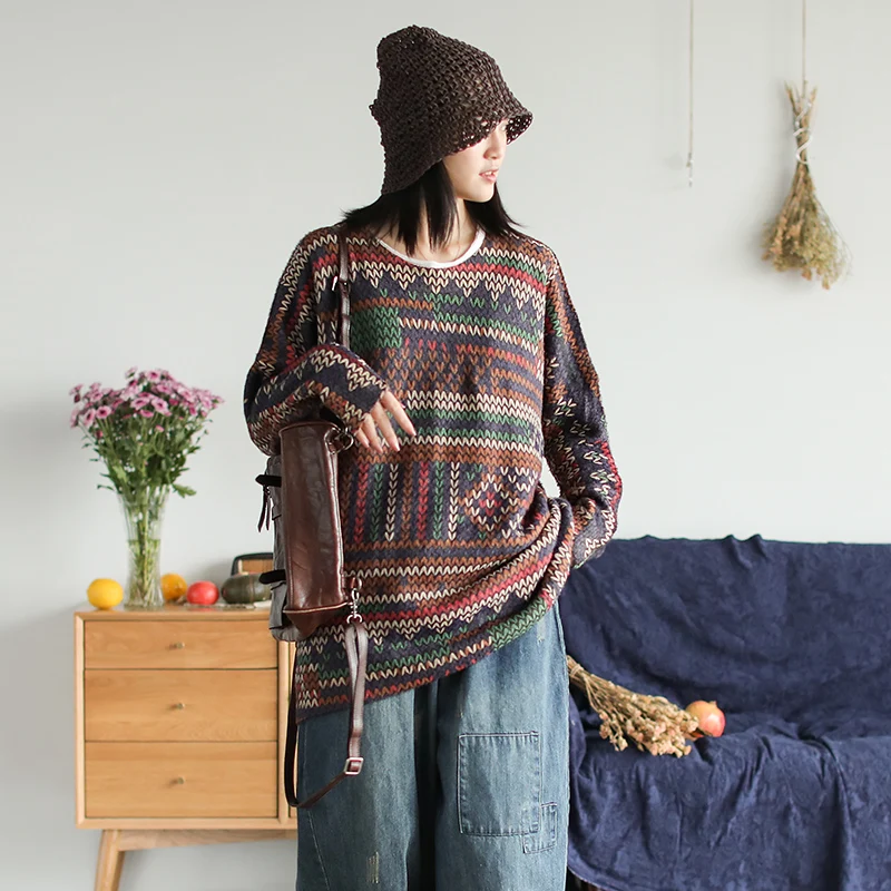 Осенний свитер большого размера женские модные свободные пуловеры 2019 Новые топы