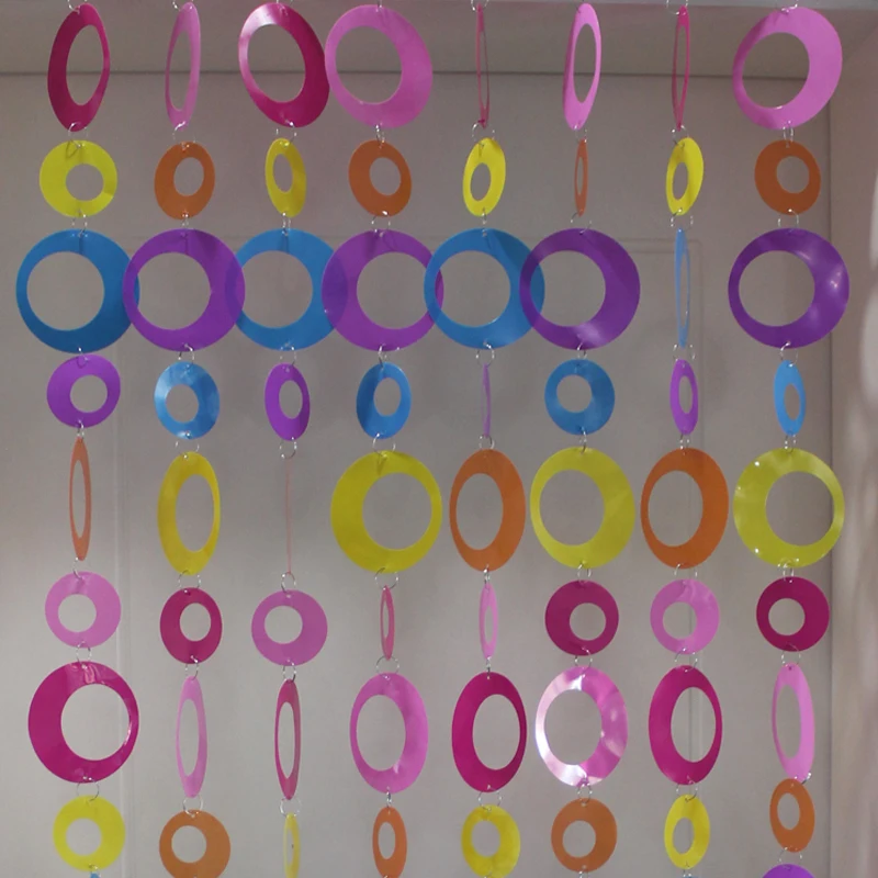 ПВХ цветные пластиковые диски дети мультфильм занавески жалюзи свадебный фон