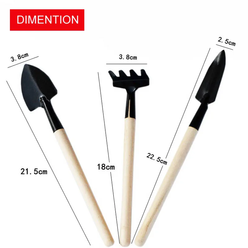 3 шт./компл. Мини садовые инструменты из нержавеющей стали горшечные растения