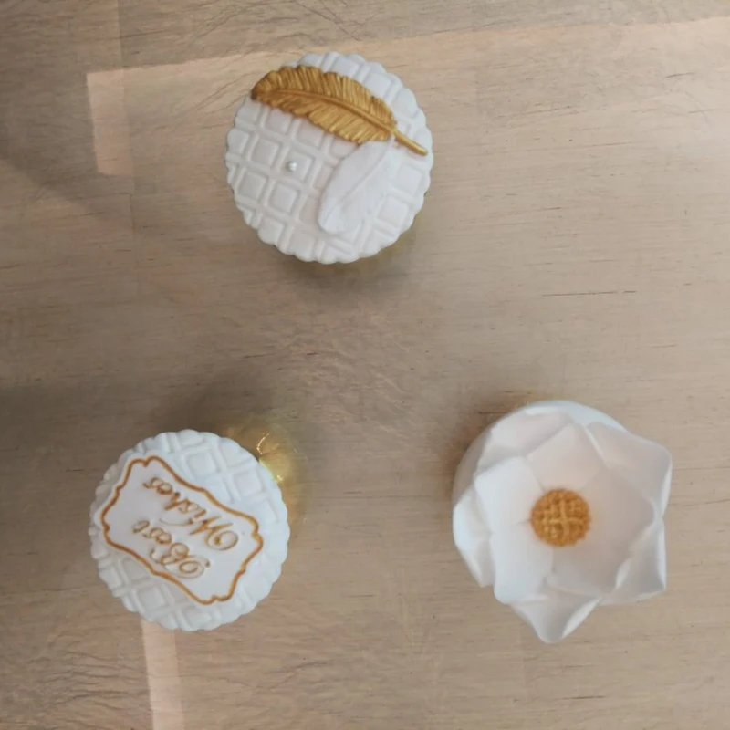 Имитация помадки кекс поддельный десерт модель золотой цвет глина торт