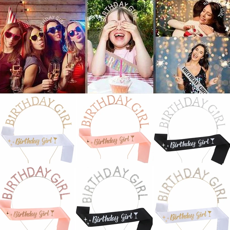 Атласная тиара с поясом для вечевечерние НКИ в честь Дня Рождения|Украшения