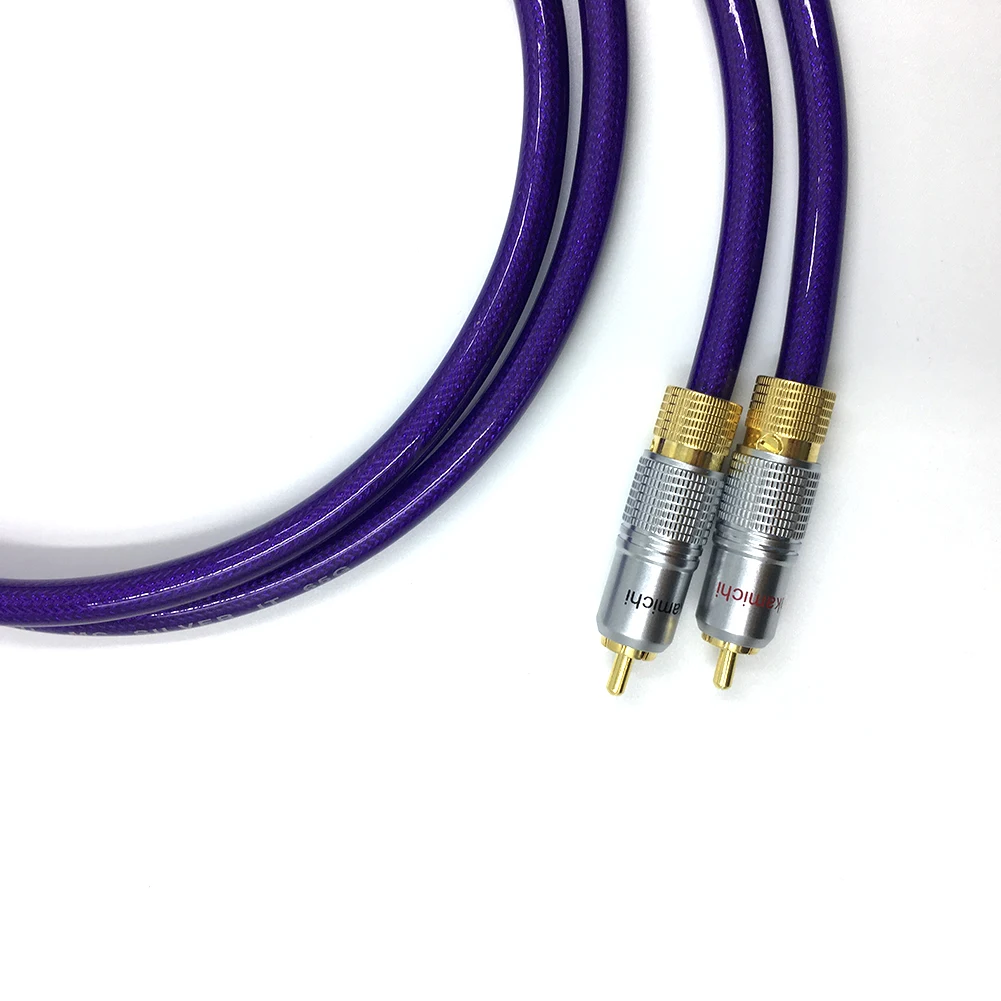 Hi End 2RCA аудиокабель со штыревыми соединителями на обоих концах гибридный RCA с