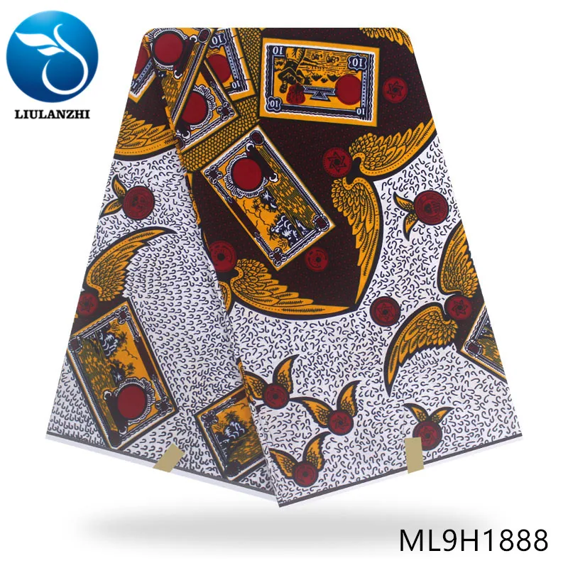 LIULANZHI нигерийская восковая ткань s 6 ярдов/партия африканская настоящая восковая ткань для платья новая Анкара восковая печать ткань ML9H1870-ML9H1894 - Цвет: ML9H1888