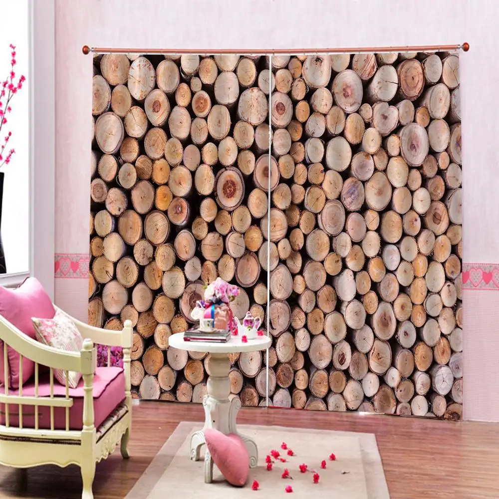 Современный с текстурой древесины колья деревянные пни круглое деревянное Окно