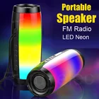 Оригинальный портативный динамик 10 Вт светодиодный мигающий свет Bluetooth открытый громкоговоритель водонепроницаемый звуковой ящик поддержка громкой связи микрофон FM-радио AUX USB TF карта