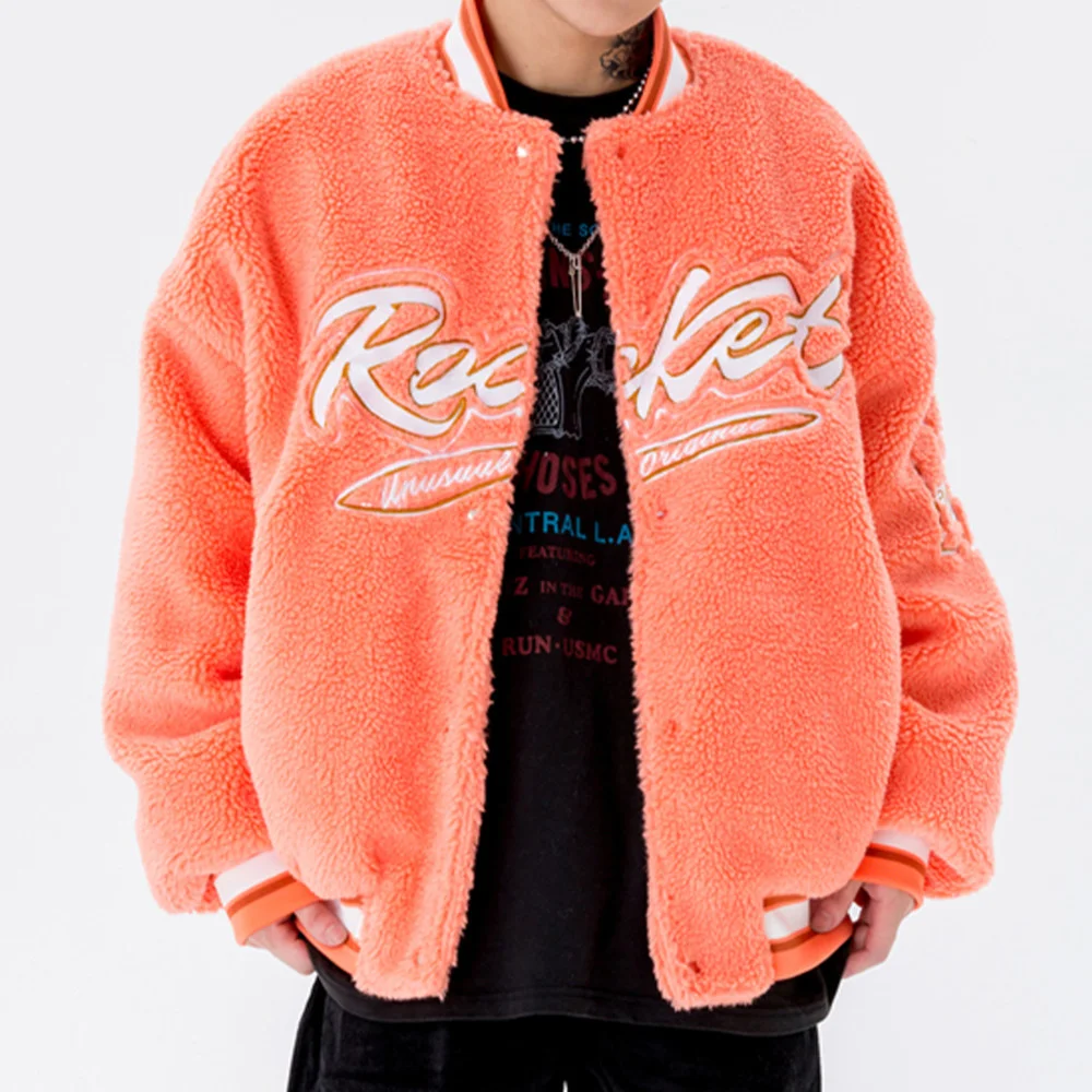 

Куртка YICIYA женская зимняя, уличная одежда в стиле хип-хоп из овечьей шерсти, утепленная бейсбольная куртка с пэчворком, пальто свободного по...