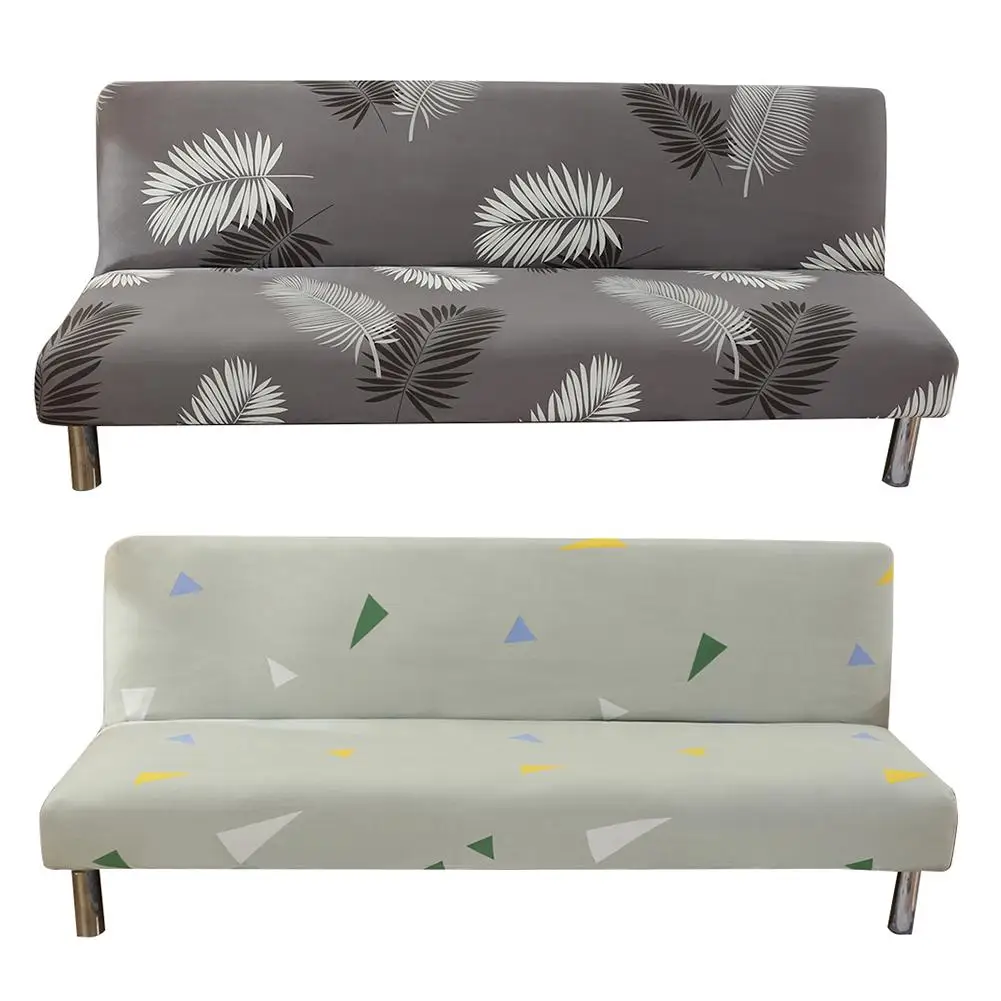 

Stretch Armless Sofa Bed Slipcover Couch Cover Without Armrests Folding Futon Cover Dust-proof Elastic Bed Fitted Sheet Cover