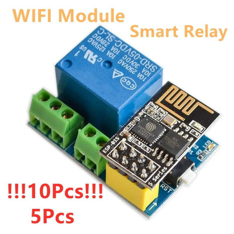 

10Pcs Wifi Relay Module Remote Smart Control Switch 5V Mini Remote Smart Home APP Control Dropshipping ESP8266 5Pcs