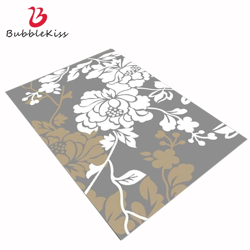 Bubble Kiss Flower Carpets For Living Room Gray Yellow Floral Bedroom Large Floor Rugs Home Decor Modern Bedside Area Rugs