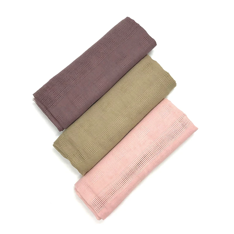 Fashion solid color scarf viscose scarf piercing plaid shawl plain scarves maxi hijab muslim head hijabs wrap muffler 10pcs/lot